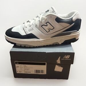 New Balance 550 Athletic Sneakers White Black  Boy's Size 7